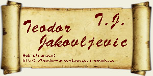 Teodor Jakovljević vizit kartica